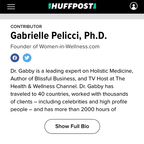 Huffington Post Contributor: Gabrielle Pelicci, Ph.D.